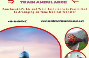 Take Panchmukhi Air and Train Ambulance Service in Lucknow with an Advanced Ventilator Setup